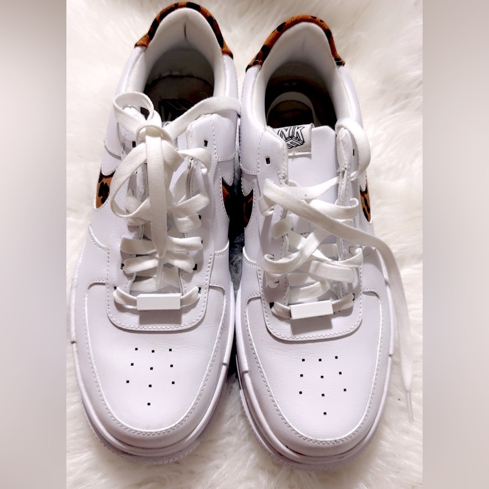 Nike Air Force 1 Low Pixel SE WMNS “White Leopard Print”  SIZE 9  LIKE NEW!! - Picture 7 of 11